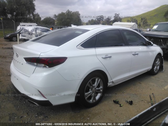 5NPE34AF1JH625275 - 2018 HYUNDAI SONATA SPORT/LIMITED WHITE photo 4