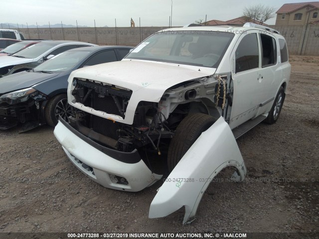 5N3AA08D28N911134 - 2008 INFINITI QX56 WHITE photo 2