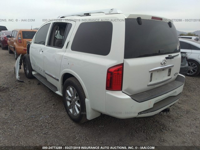 5N3AA08D28N911134 - 2008 INFINITI QX56 WHITE photo 3