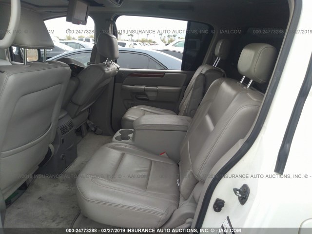 5N3AA08D28N911134 - 2008 INFINITI QX56 WHITE photo 8