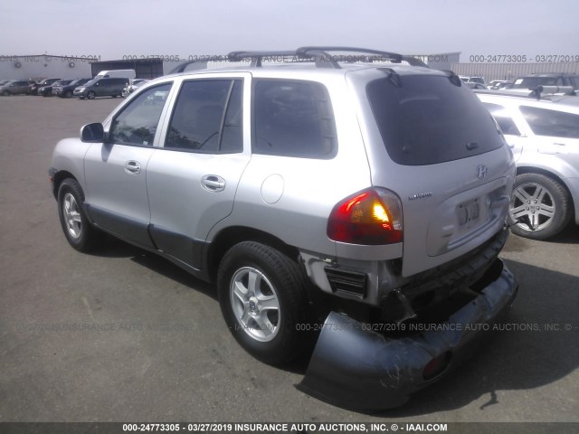 KM8SB12B54U827543 - 2004 HYUNDAI SANTA FE GL SILVER photo 3