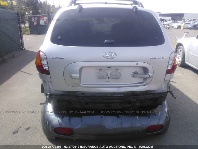 KM8SB12B54U827543 - 2004 HYUNDAI SANTA FE GL SILVER photo 6