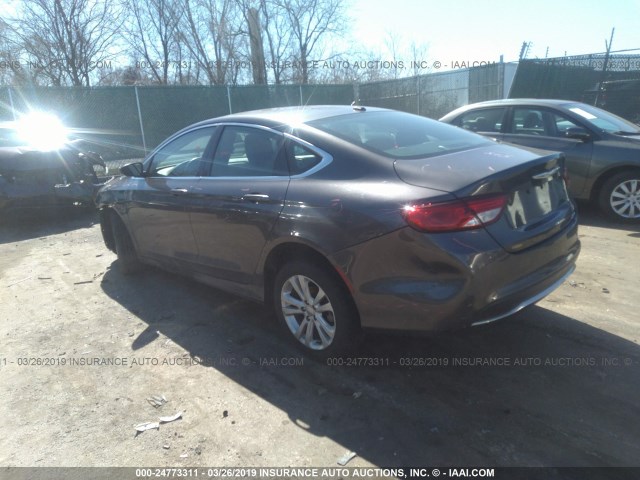 1C3CCCAB0FN726060 - 2015 CHRYSLER 200 LIMITED GRAY photo 3