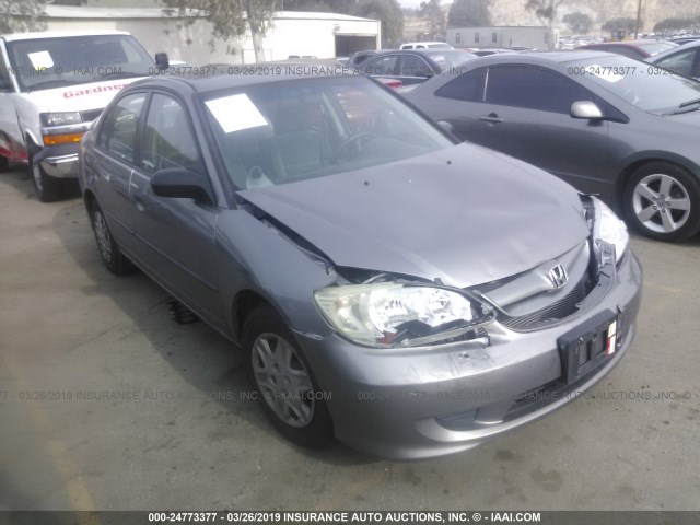 1HGES16435L021593 - 2005 HONDA CIVIC DX GRAY photo 1