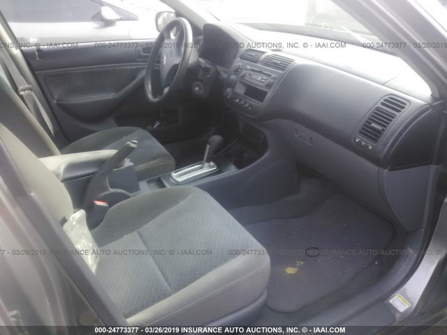 1HGES16435L021593 - 2005 HONDA CIVIC DX GRAY photo 4