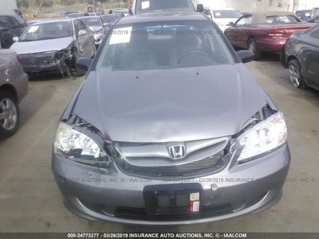 1HGES16435L021593 - 2005 HONDA CIVIC DX GRAY photo 5