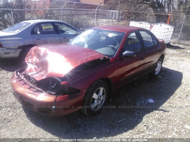 1G1JF5246Y7369571 - 2000 CHEVROLET CAVALIER LS RED photo 2