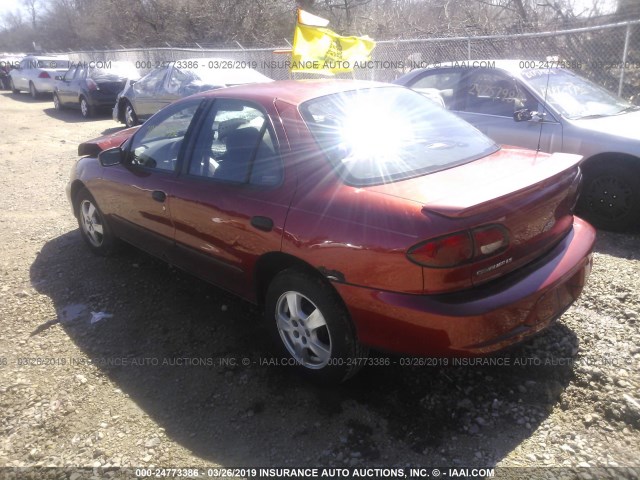 1G1JF5246Y7369571 - 2000 CHEVROLET CAVALIER LS RED photo 3