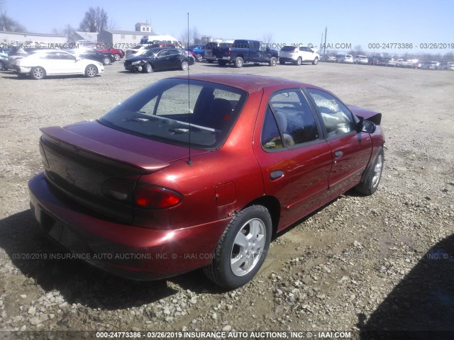 1G1JF5246Y7369571 - 2000 CHEVROLET CAVALIER LS RED photo 4
