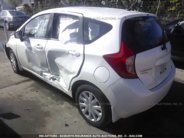 3N1CE2CP9FL355735 - 2015 NISSAN VERSA NOTE S/S PLUS/SV/SL/SR WHITE photo 3