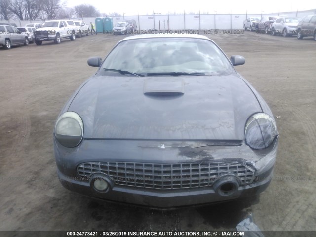 1FAHP60AX3Y109863 - 2003 FORD THUNDERBIRD  GRAY photo 6