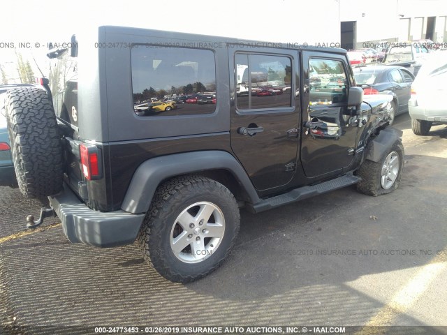 1J4GA39169L775806 - 2009 JEEP WRANGLER UNLIMITE X BLACK photo 4