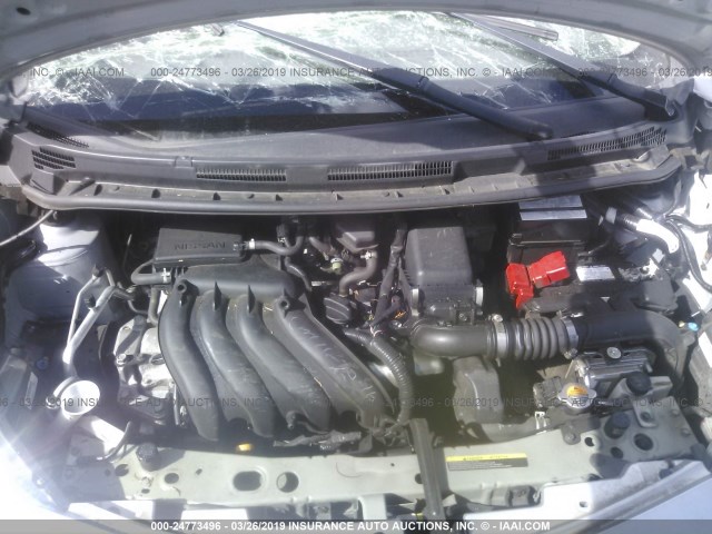 3N1CE2CP3GL372726 - 2016 NISSAN VERSA NOTE S/S PLUS/SV/SL/SR SILVER photo 10