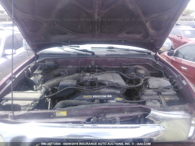 5TEHN72N04Z370909 - 2004 TOYOTA TACOMA DOUBLE CAB 栗色 照片 10