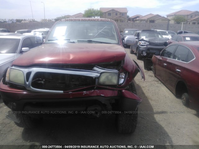 5TEHN72N04Z370909 - 2004 TOYOTA TACOMA DOUBLE CAB 栗色 照片 6