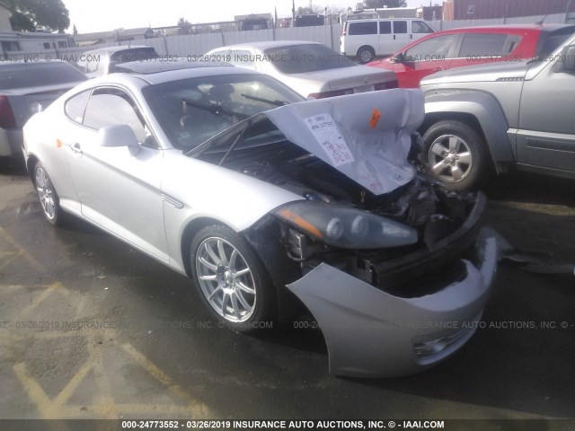 KMHHN66F67U254300 - 2007 HYUNDAI TIBURON GT/SE/GT LIMITED SILVER photo 1