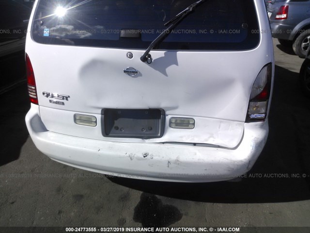 4N2DN11W9TD823340 - 1996 NISSAN QUEST XE/GXE WHITE photo 6