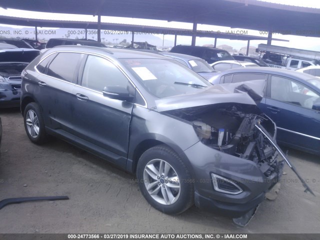 2FMTK4J8XFBB23276 - 2015 FORD EDGE SEL GRAY photo 1