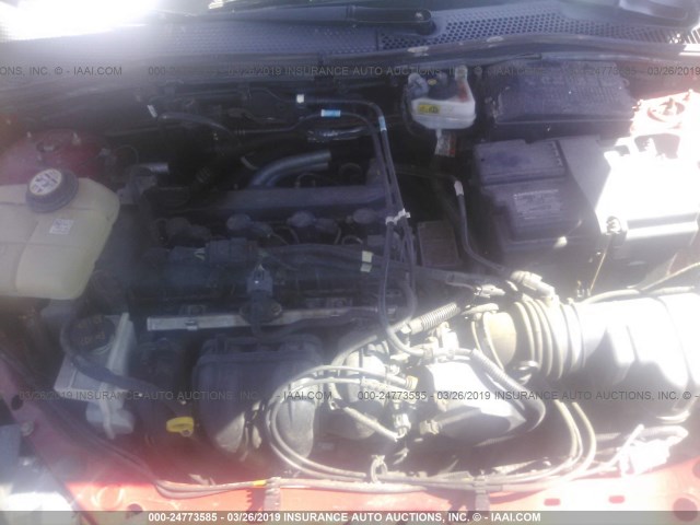 1FAHP34NX7W351341 - 2007 FORD FOCUS ZX4/S/SE/SES 红色 照片 10