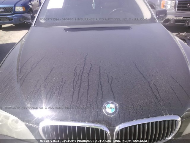 WBAHN83557DT66076 - 2007 BMW 750 BLACK photo 10