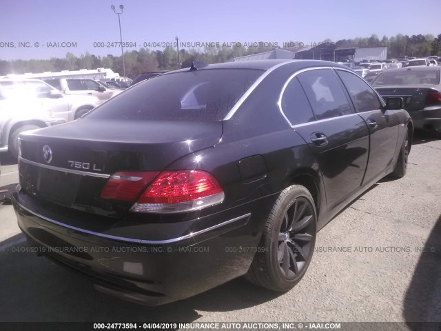 WBAHN83557DT66076 - 2007 BMW 750 BLACK photo 4