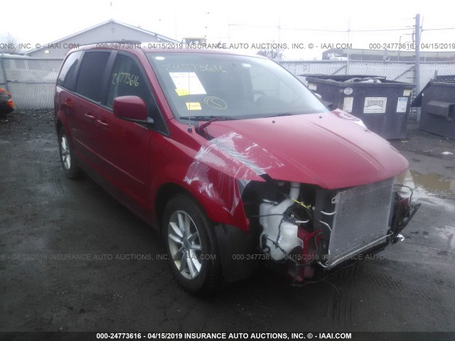 2C4RDGCG8DR733311 - 2013 DODGE GRAND CARAVAN SXT RED photo 1