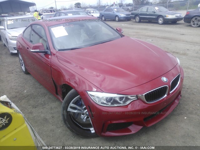 WBA3N3C55EF710519 - 2014 BMW 428 I RED photo 1