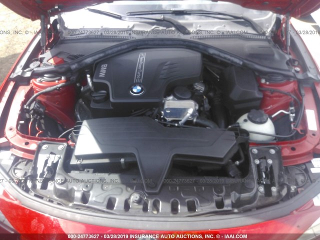 WBA3N3C55EF710519 - 2014 BMW 428 I RED photo 10