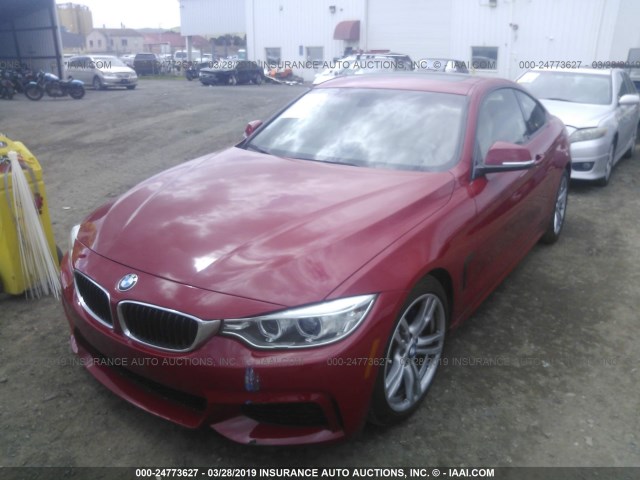 WBA3N3C55EF710519 - 2014 BMW 428 I RED photo 2