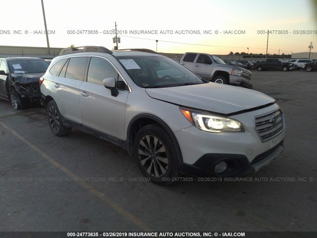 4S4BSENC6F3246167 - 2015 SUBARU OUTBACK 3.6R LIMITED WHITE photo 1