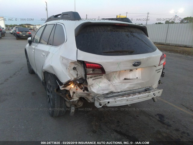 4S4BSENC6F3246167 - 2015 SUBARU OUTBACK 3.6R LIMITED WHITE photo 3