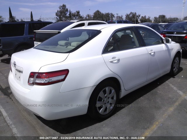 4T1BF3EK9AU524143 - 2010 TOYOTA CAMRY SE/LE/XLE WHITE photo 4