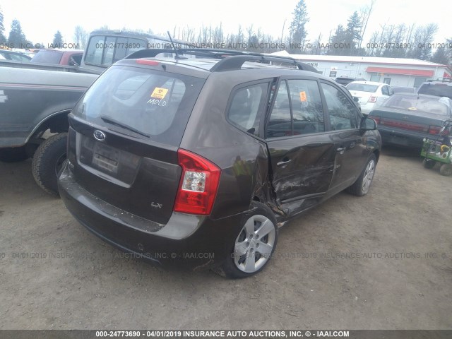 KNAFG528597242208 - 2009 KIA RONDO LX/EX GRAY photo 4