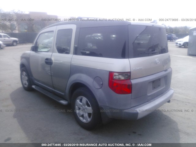 5J6YH18513L012950 - 2003 HONDA ELEMENT EX GRAY photo 3