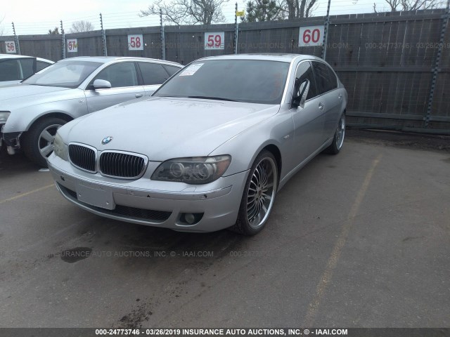 WBAHN83537DT71518 - 2007 BMW 750 SILVER photo 2