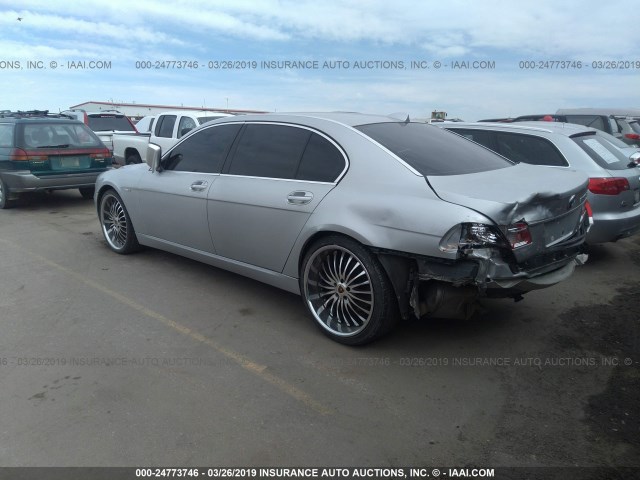 WBAHN83537DT71518 - 2007 BMW 750 SILVER photo 3