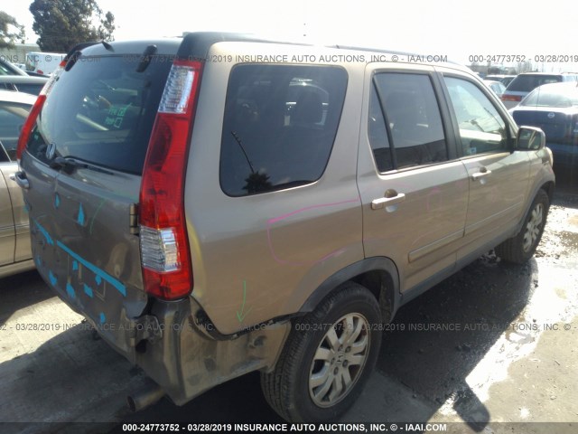 JHLRD78945C058340 - 2005 HONDA CR-V SE/EX GOLD photo 4