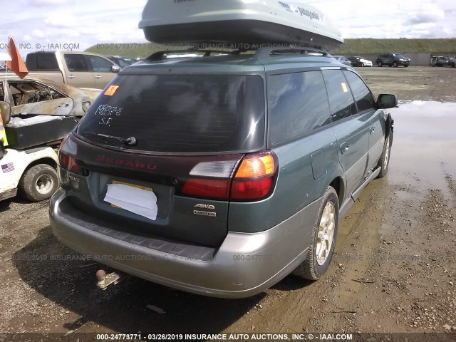 4S3BH686327607422 - 2002 SUBARU LEGACY OUTBACK LIMITED GREEN photo 4