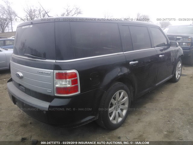 2FMHK6DC7BBD23219 - 2011 FORD FLEX LIMITED BLACK photo 4