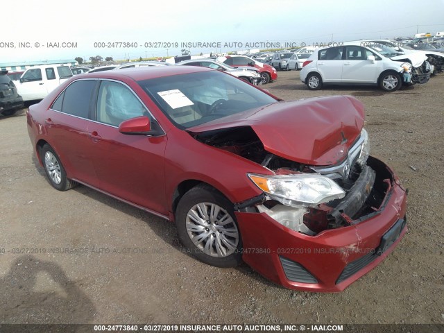 4T1BF1FK7CU583911 - 2012 TOYOTA CAMRY SE/LE/XLE RED photo 1