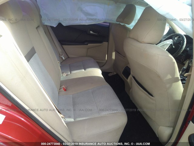 4T1BF1FK7CU583911 - 2012 TOYOTA CAMRY SE/LE/XLE RED photo 8