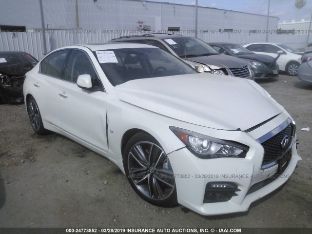 JN1BV7AP2FM343959 - 2015 INFINITI Q50 PREMIUM/SPORT WHITE photo 1