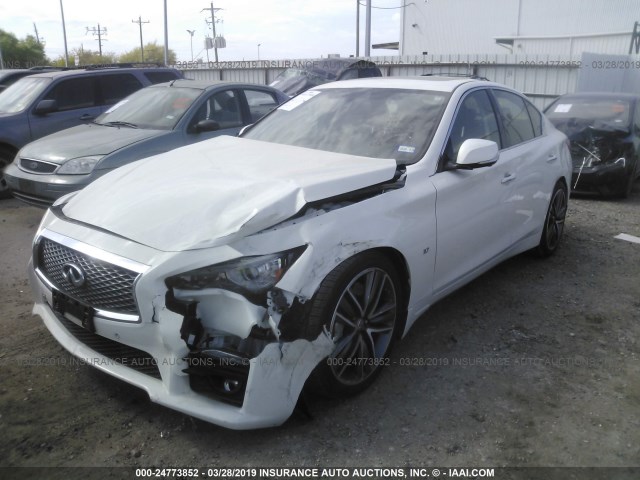 JN1BV7AP2FM343959 - 2015 INFINITI Q50 PREMIUM/SPORT WHITE photo 2