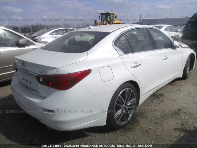 JN1BV7AP2FM343959 - 2015 INFINITI Q50 PREMIUM/SPORT WHITE photo 4