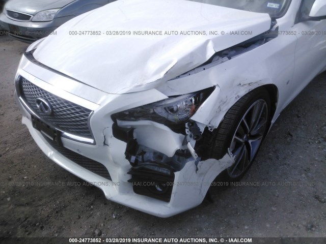 JN1BV7AP2FM343959 - 2015 INFINITI Q50 PREMIUM/SPORT WHITE photo 6