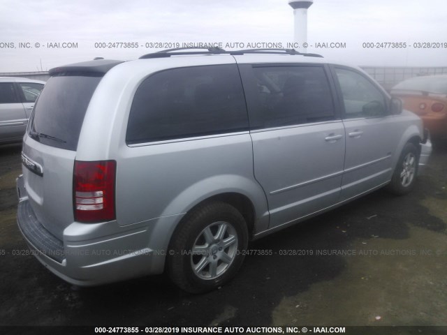 2A8HR54P08R794487 - 2008 CHRYSLER TOWN & COUNTRY TOURING SILVER photo 4