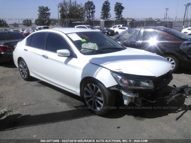 1HGCR2F51FA127930 - 2015 HONDA ACCORD SPORT WHITE photo 1