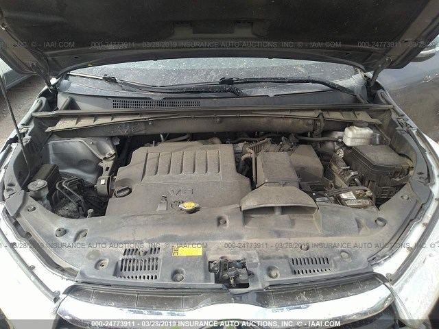 5TDZKRFH4ES028469 - 2014 TOYOTA HIGHLANDER LE/LE PLUS GRAY photo 10