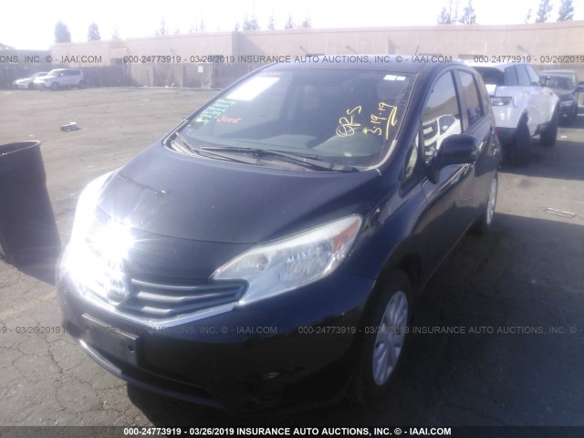3N1CE2CP0EL352284 - 2014 NISSAN VERSA NOTE S/S PLUS/SV/SL BLACK photo 2