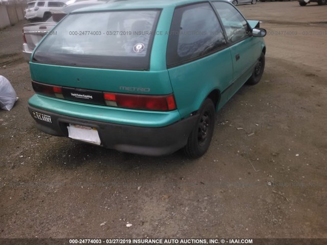 2C1MR2465P6715548 - 1993 GEO METRO GREEN photo 4